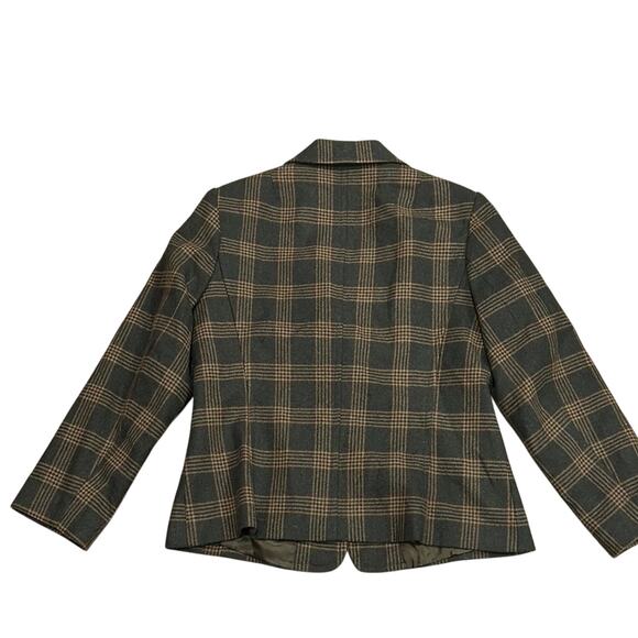 Talbots Petite Brown Blazer Jacket Academia Italian Classic Wool Blend Size 12 - Picture 10 of 10